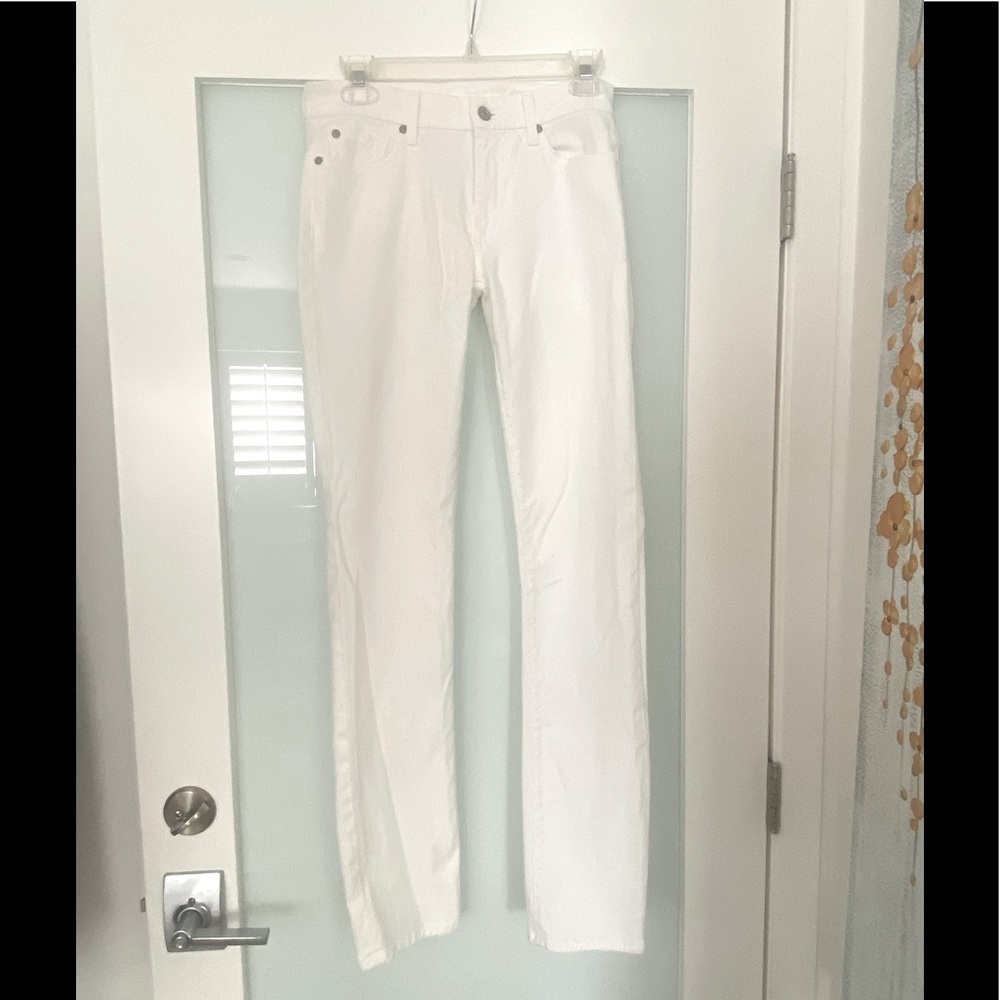 7 For All Mankind stretch white jeans size 27